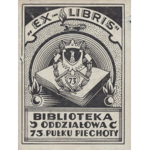 [MILITARY EXLIBRIS] Branch Library of the 73rd Infantry Regiment of Katowice. Pre-1939 [73rd Infantry Regiment].