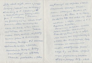 KRÓLIKIEWICZ Adam] Two letters from Adam Królikiewicz to his brother Stanislaw, written after the tragic accident on the set of Andrzej Wajda's film 
