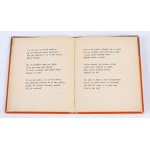 [ANCZYC Waclaw] Krakowski drukarza pieśń żałosna o jednym bibljofilu w jegoż typografjej wytłoczona roku pańskiego mcmxxviij. Kraków [1928]. Printing House of W. L. Anczyc and Company.