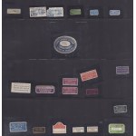 [INTROLIGATORSTWO] Zespół nalepek introligatorskich 105 zakładów introligatorskich, drukarni i księgarni z terenów dawnej i obecnej Polski [koniec XIX w. do 1939 r.]