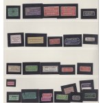 [INTROLIGATORSTWO] Zespół nalepek introligatorskich 105 zakładów introligatorskich, drukarni i księgarni z terenów dawnej i obecnej Polski [koniec XIX w. do 1939 r.]