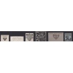 [INTROLIGATORSTWO] Zespół nalepek introligatorskich 105 zakładów introligatorskich, drukarni i księgarni z terenów dawnej i obecnej Polski [koniec XIX w. do 1939 r.]