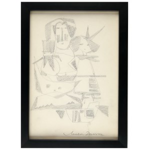 DAWSKA Maria (1909-1993) - Cyrkowe postaci. Rysunek węglem