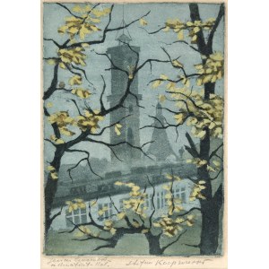 KACPROWSKI Stefan (1887-1948) - Jesien lwowska. Akwatinta kolor. [Lwów]