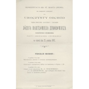 [ZIMOROWICZ Józef Bartłomiej] Zestaw druków ulotnych i wydawnictw wydawnictw związanych z postacią Józefa Bartłomieja oraz Szymona Zimorowiczów.