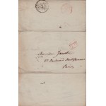 Koło Literackie, Artystyczne i Handlowe Polskie w Paryżu] Zaproszenie na otwierającą sesję Koła, która odbędzie się 26 marca [1838]. Pismo dat. Paryż, 24 marca 1838. [adresowane jako list do Bogdana Jańskiego, podpisy m.in. Alojzego Biernackiego]
