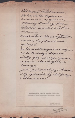 Polish Cause in France in 1914-1920, SMÓLSKI Karol] A collection of documents, typescripts and manuscripts related to Karol Smólski's activities for the Polish Cause in France in the years 1914-1919, as well as a typescript of 