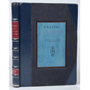 [KOCHANOWSKI Jan] Fraszki Jana Kochanowskiego. Předmluvu a glosy připojil Dr. Stanisław Łempicki. Lvov 1928.