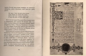 DOBROWOLSKI Kazimierz - Manuscript of the Bibljoteki Maciej Korwin stored in the Museum XX. Czartoryski in Cracow. Cracow 1926. outlays and fonts by Drukarnia Narodowa