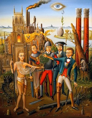 Romuald KUŁAKOWSKI (1958), Ścięcie ostatniego drzewa, 2023