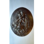 Mother of God with Child Białogon Huta Aleksandra bronze circa 1820.