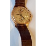 EXACTUS Chronographe Venus 170 gold 750 circa 1950.