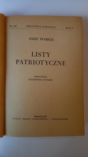Patriotic Letters by Józef Wybicki