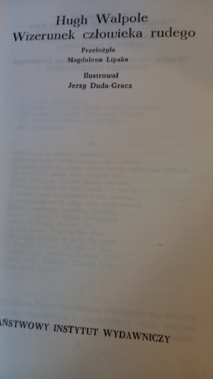 Obraz červeného muže Hugh Walpole il. Jerzy Duda-Gracz 1. vyd.