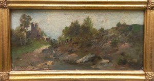 Krajina s věží Stanislaw Koszeliński 1896.