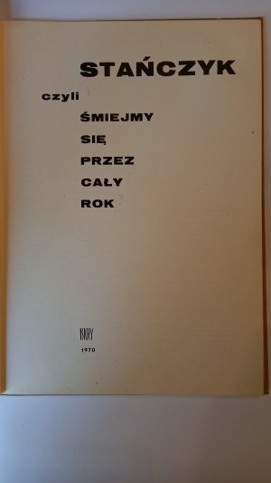 Stańczyk czyli śmiejmy się przez cały rok opr. graf. Lipinski