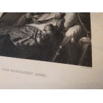 Izaak błogosławiący Jakuba miedzioryt Jan Livensz / A.H. Payne 1880 r.