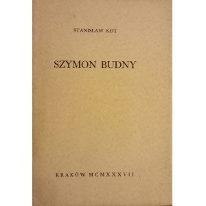 Szymon Budny Stanisław Kot 1937 r.