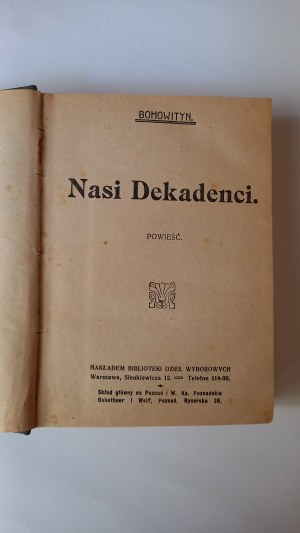 Our decadents Bohvitin / Zofia Niedzwiecka / 1920. /m.