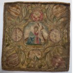 Liturgical bursa Christ with cross 17th century.
