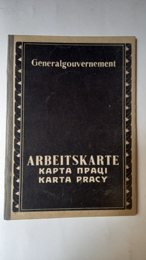Arbeitskarte Karta Pracy Stefan Kamiński Kraków 1944 /2.