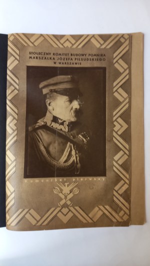 Capital Committee for the Construction of the Monument to Marshal Jozef Pilsudski in Warsaw communication first 1935.