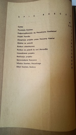Capital Committee for the Construction of the Monument to Marshal Jozef Pilsudski in Warsaw communication first 1935.
