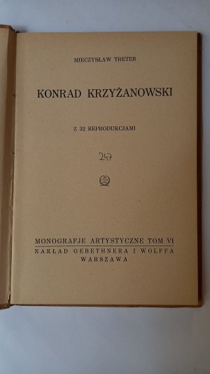 Monographies de Konrad Krzyżanowski Mieczysław Treter 1926.