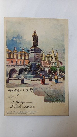 Krakow Mickiewicz monument before 1899.