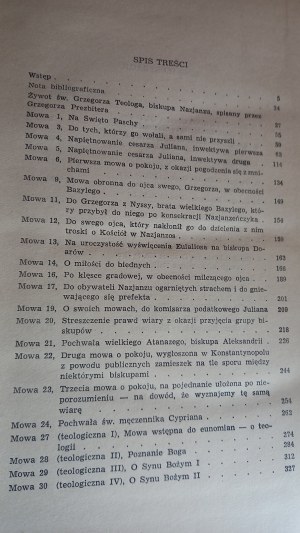 Svatý Řehoř Naziánský Vybrané projevy /m.