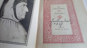 Petrarch Jan Parandowski 1st ed. 1956 AUTOGRAPH /m.