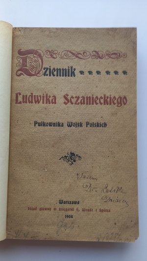 Diary of Ludwik Sczaniecki colonel of the Polish army 1904 /m.