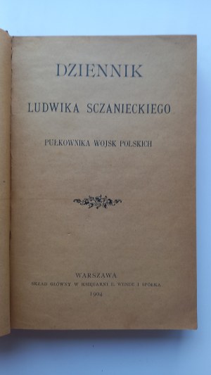 Diary of Ludwik Sczaniecki colonel of the Polish army 1904 /m.