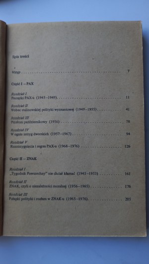 To co-govern or not to lie PAX and Znak in Poland 1945-1976 Andrzej Micewski DRUG OBIEG 1981 /m.