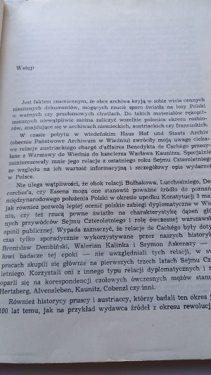 Poslední rok Sejmu Czteroletniego w świetle listy charge d'affaires Benedykt de Cachego Kocój /m