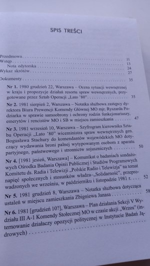 Válečný stav v dokumentech orgánů Polské lidové republiky 1980-1983 op. Kopka Majchrzak IPN /m.