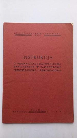 Instruction on the organization of sanitary rescue... 1939 /m.