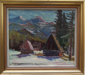 Tadeusz Kurek(1907 - 1974),Szałasy w górach-Zakopane wiosną,1937