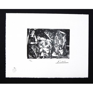 Pablo PICASSO (1881 - 1973) Stary minotaur prowadzony przez małą dziewczynkę z gołębiem