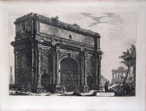 Giovanni Battista Piranesi(1720-1778),Widok na Łuk Septymiusza Sewera w Rzymie
