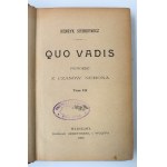 Henryk Sienkiewicz, Quo Vadis. Powieść z czasów Nerona, t I - III, 1896