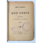 Henryk Sienkiewicz, Quo Vadis. Powieść z czasów Nerona, t I - III, 1896