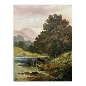 Autore sconosciuto, XIX secolo, Paesaggio