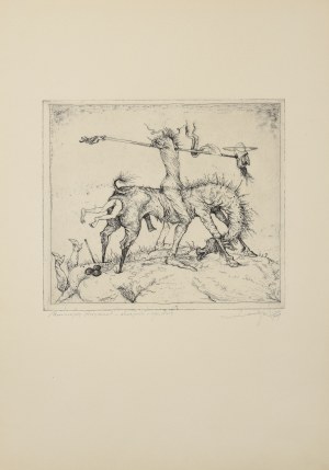 Leszek RÓZGA (1924-2015), Umierający Rosynant, z cyklu: Kuszenie, 1969
