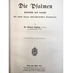Psalms in Hebrew and German - with commentary - Vienna 1911 [ Judaica].