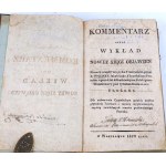 SUROWIECKI- KOMENTARZ CZYLI WYKŁAD NOWEJ KSIĄŻKI OBJAWIEŃ wyd. 1820 masoneria