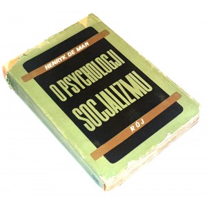 DE MAN - O PSYCHOLOGJI SOCJALIZMU wyd. 1937