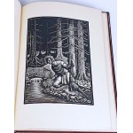 ŻEROMSKI - PUSZCZA JODŁOWA woodcuts by Skoczylas luxury binding