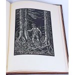 ŻEROMSKI - PUSZCZA JODŁOWA woodcuts by Skoczylas luxury binding