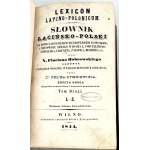 BOBROWSKI - SŁOWNIK ŁACIŃSKO-POLSKI t.1-2 [complete in 2 vols.] Wilno 1841-1844, binding